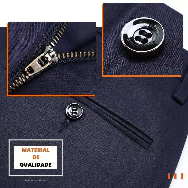 COMPRE 1 LEVE 2 - Calça Social Alfaiataria Gentleman + Cinto Social Couro