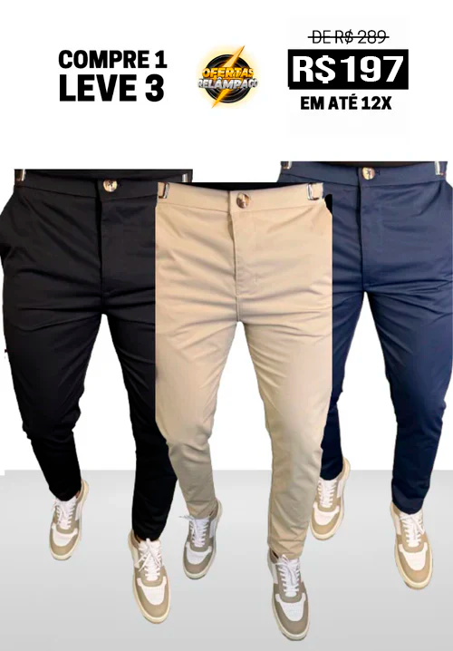Calça Alfaiataria Mônaco Ajuste Catraca - Pague 1 Leve 3