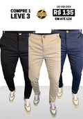 Calça Alfaiataria Mônaco Ajuste Catraca - Compre 1 Leve 3