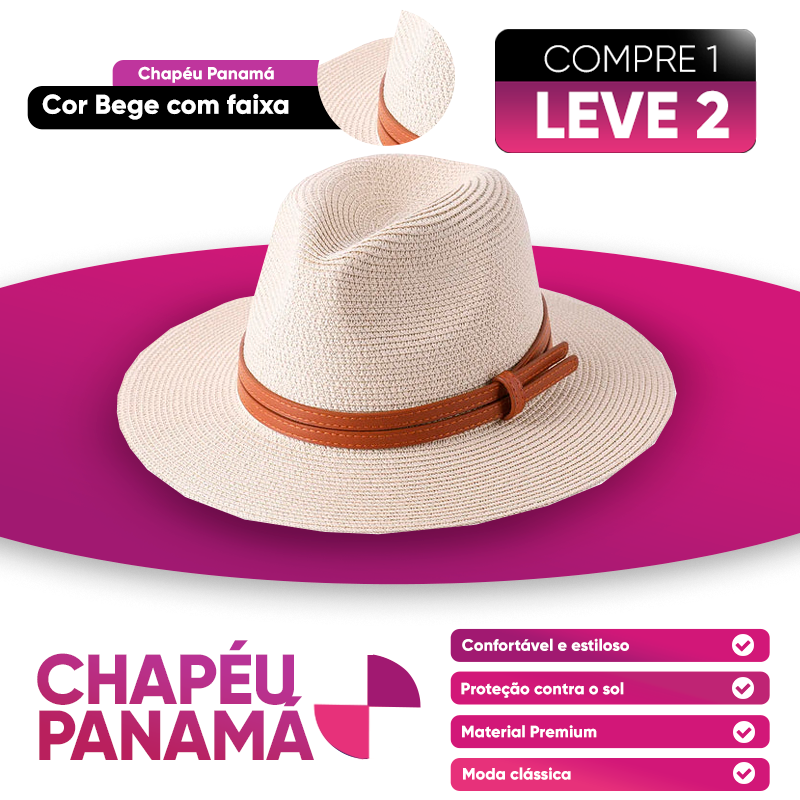 [COMPRE 1 E LEVE 2] Chapéu Panamá, descubra sua elegância!