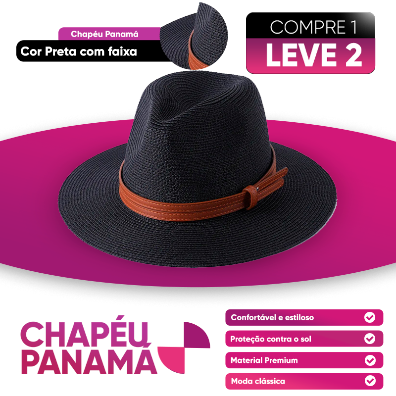 [COMPRE 1 E LEVE 2] Chapéu Panamá, descubra sua elegância!