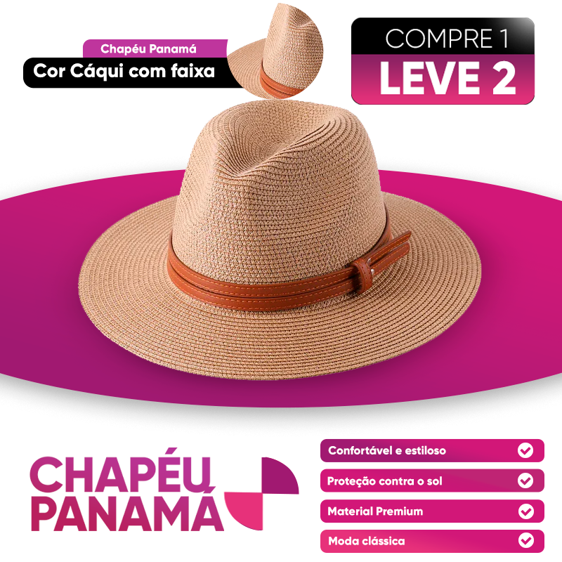 [COMPRE 1 E LEVE 2] Chapéu Panamá, descubra sua elegância!