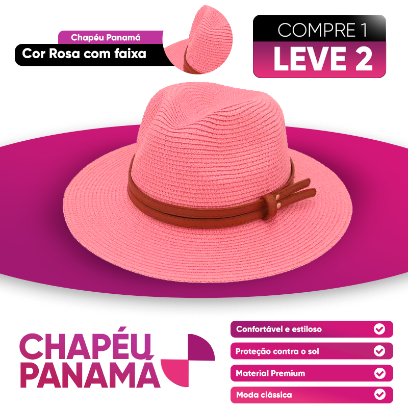 [COMPRE 1 E LEVE 2] Chapéu Panamá, descubra sua elegância!