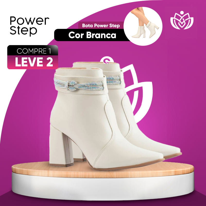 [COMPRE 1 LEVE 2] Bota Cano Baixo Power Step + BRINDE: Meia Translúcida
