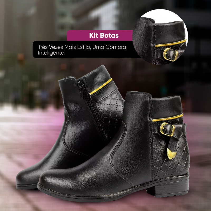 [COMPRE 1 E LEVE 3] Kit de Botas Coturno Cano Baixo + Brinde Especial
