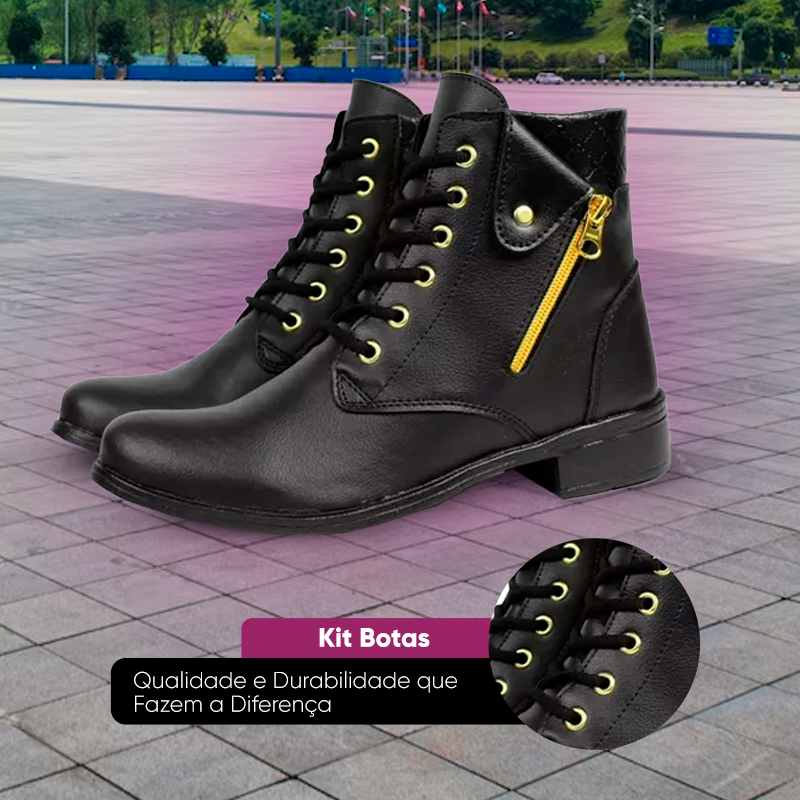 [COMPRE 1 E LEVE 3] Kit de Botas Coturno Cano Baixo + Brinde Especial