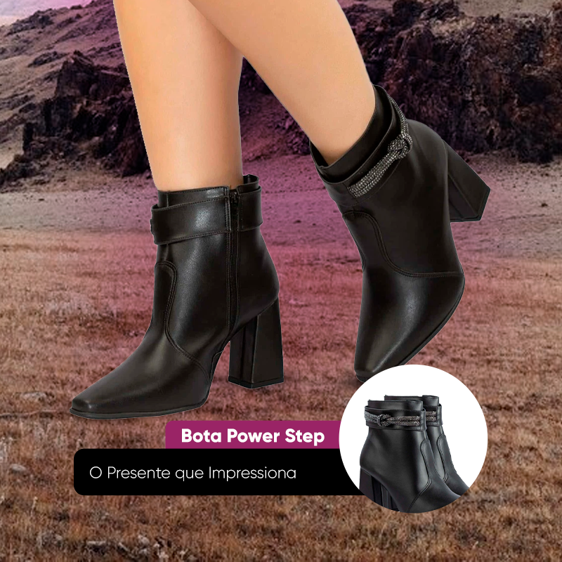 [COMPRE 1 LEVE 2] Bota Cano Baixo Power Step + BRINDE: Meia Translúcida